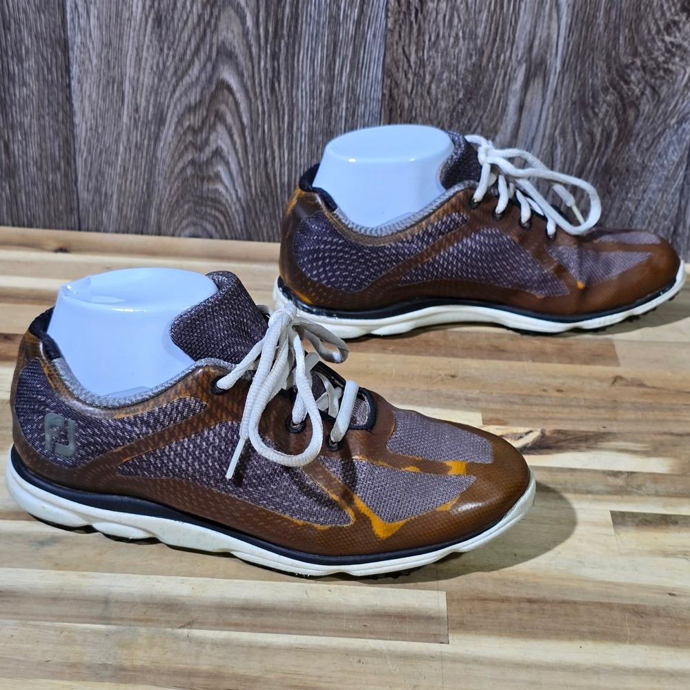 FootJoy‎ Golf Shoes Women's 6.5M Brown Mesh Spikeless Athletic 98003